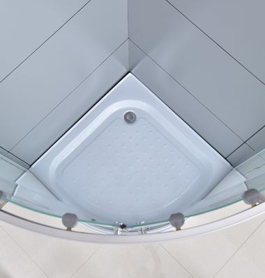 Recinzione scorrevole d'angolo bianca 900x900x1950mm della doccia