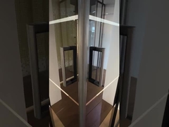 5/6mm Blocco di vetro nero Confinamento doccia quadrato con telaio nero in alluminio