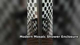 Visualizza la demo della cabina doccia moderna in vetro a mosaico integrale di fabbrica con certificazione CE e vassoio