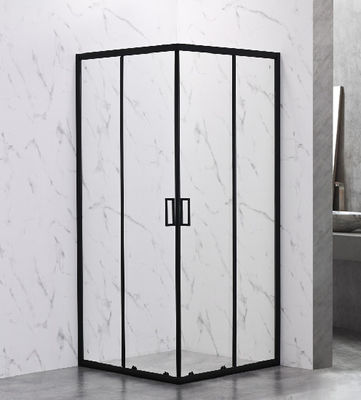 Struttura di alluminio parteggiata del cubicolo della doccia di pagina 2 del nero del bagno dell'angolo