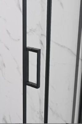 Struttura di alluminio parteggiata del cubicolo della doccia di pagina 2 del nero del bagno dell'angolo