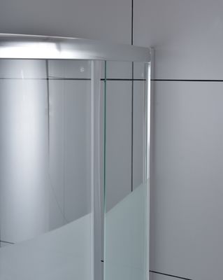 Vetro trasparente d'angolo di alluminio 5mm di recinzione della doccia dell'entrata di Chrome