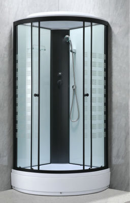 Modern Shower Pods Cabins With Printing Glass And Black Frame
