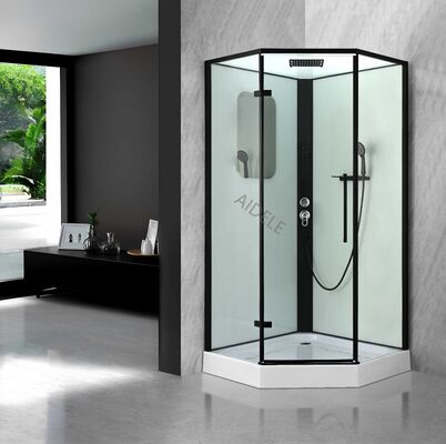 Moderna e concisa Casa doccia con telaio in lega di alluminio con vernice nera