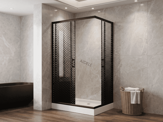 Facile da installare maniglia in acciaio inossidabile doccia box doccia bagno con vassoio